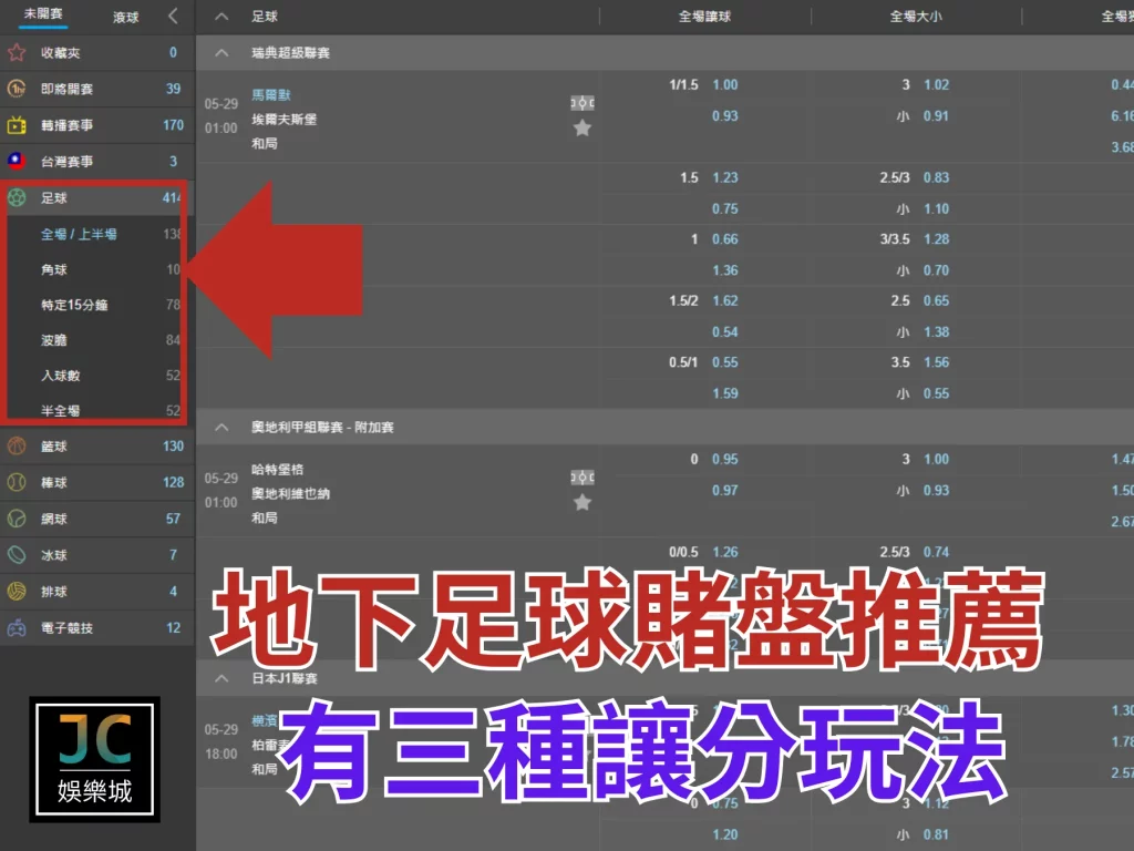 地下足球賭盤推薦